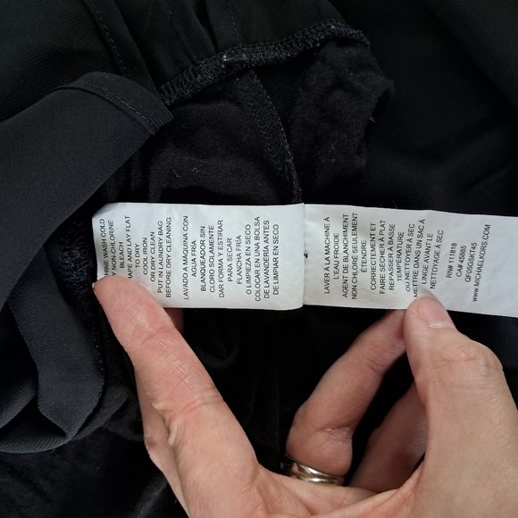 Michael Kors Layered Black TopTunic Chiffon Bottom Size Medium - Picture 8 of 9